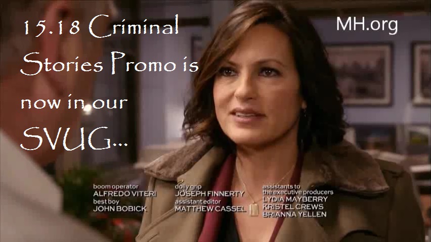 15.18 Criminal Stories Promo Clip is now UP...